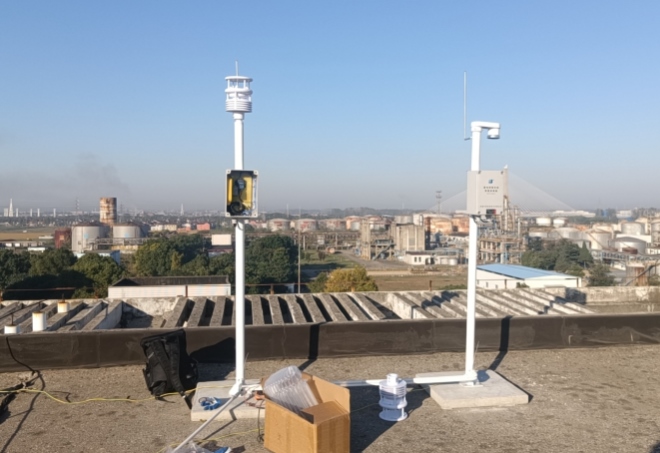 雷電預警設備安裝現場